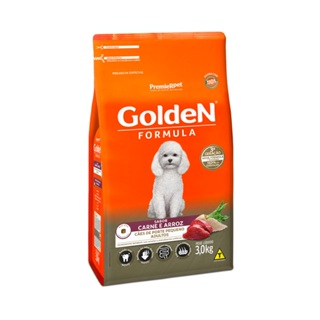 Ração pra Cães Adultos de Raças Pequenas Golden Formula sabor Carne e Arroz Mini Bits 3kg em Oferta na Shopee