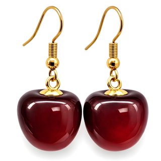 Brinco Cereja Vermelho Fofo Feminino Base Anzol Elegante Festa Presente em Oferta na Shopee