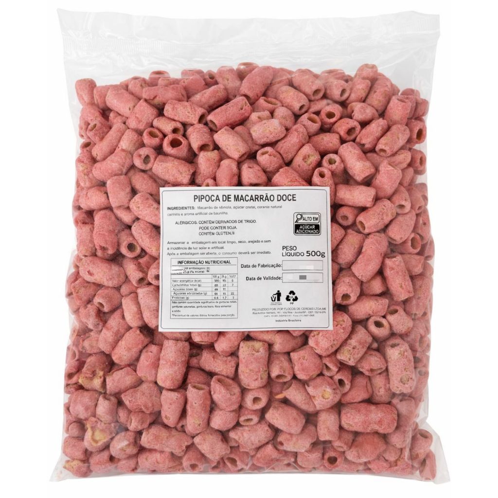 Pipoca Doce De Macarrão 500g - Direto Da Fábrica - Envio Imediato