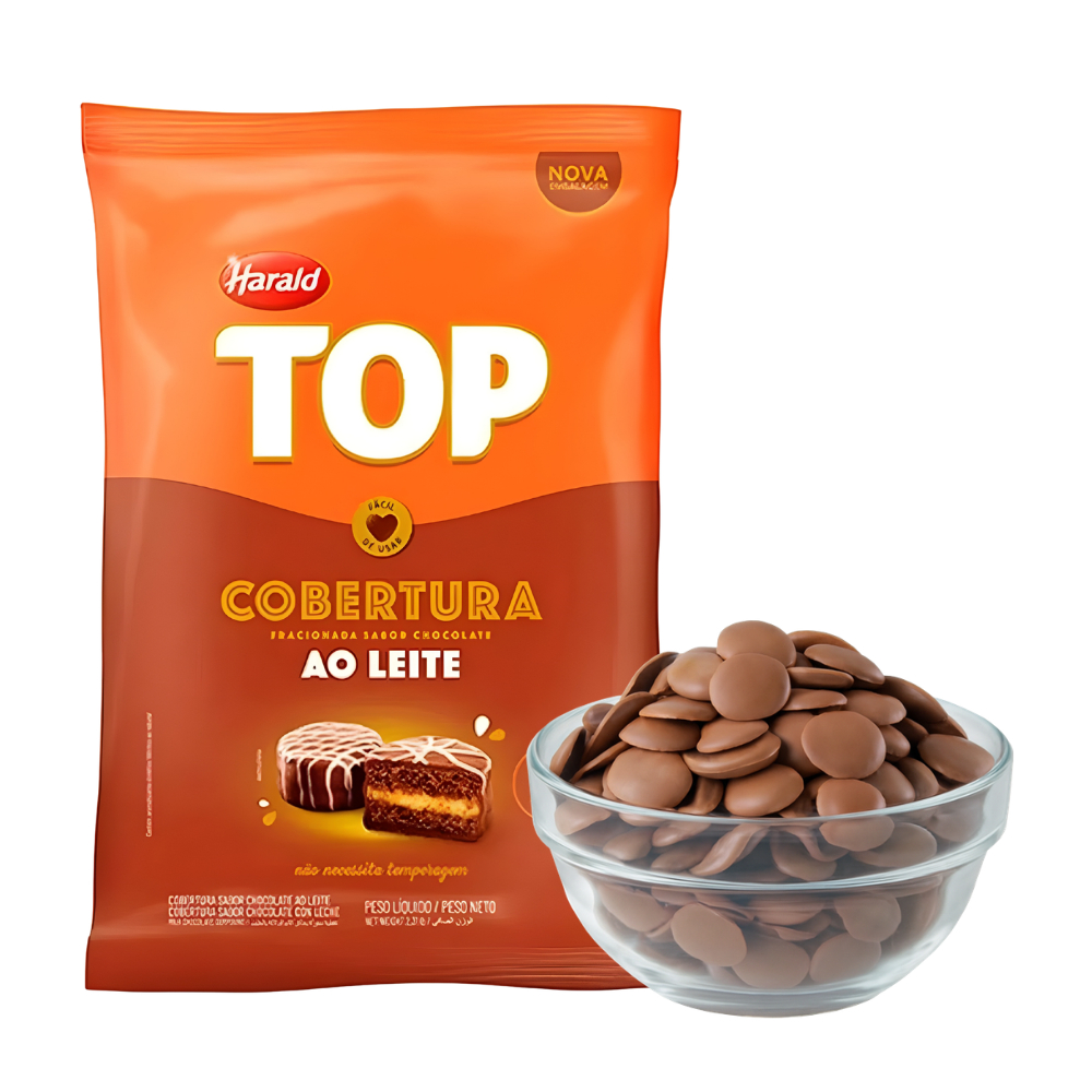 Gotas Chocolate Harald Top Ao Leite 1Kg Grande Pascoa Ovos Barra Bombom Trufa Doce Banho Maria Micro-ondas em Oferta na Shopee