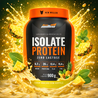 Proteina Isolada New Millen Zero Lactose 26g dose Pote 900g 