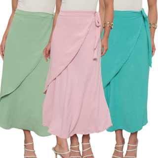 Saia Feminina Envelope Multiformas Versátil em Oferta na Shopee