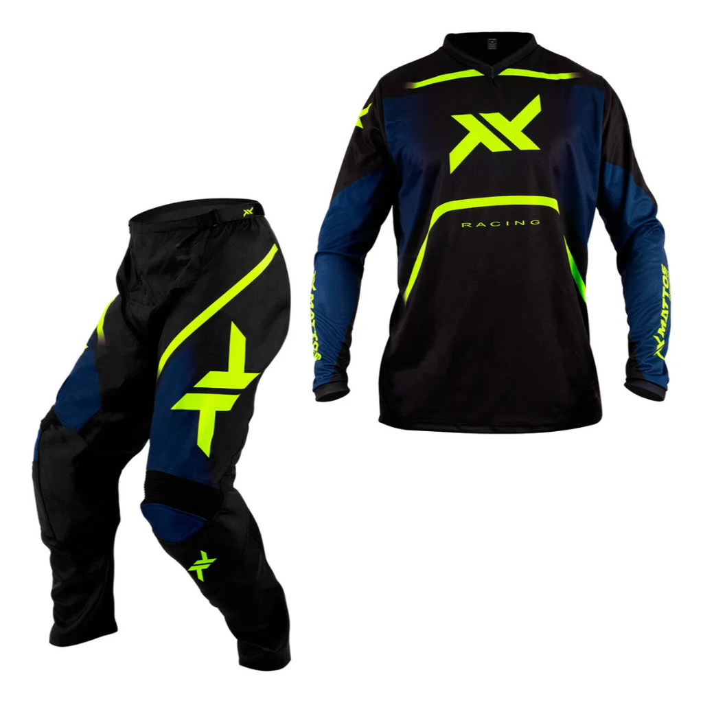 Conjunto Lançamento Mattos Racing Spirit / Trilha / Off-Road / Enduro Cores