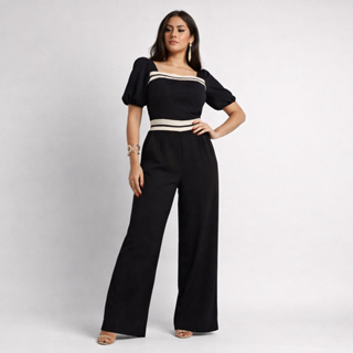 Macacão Feminino Longo Pantalona de Manga Duna Não Transparente Elegante Social Festa Casual Com Bojo Confortável em Oferta na Shopee