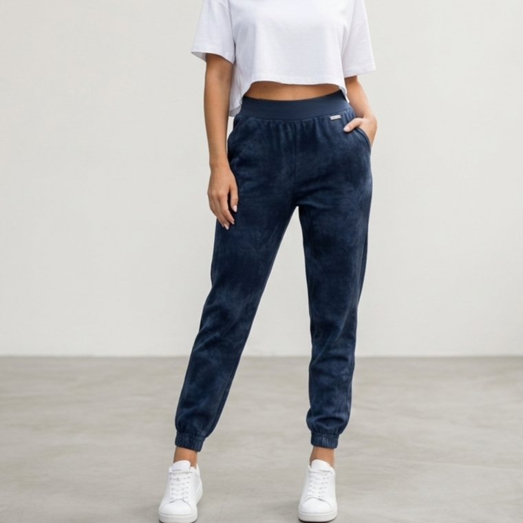 Calça Jogger Com Bolso de Algodão Feminina Tye Dye Confortável Moda Casual em Oferta na Shopee