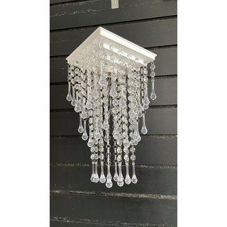 lustre teto cristal acrílico paflon luminária