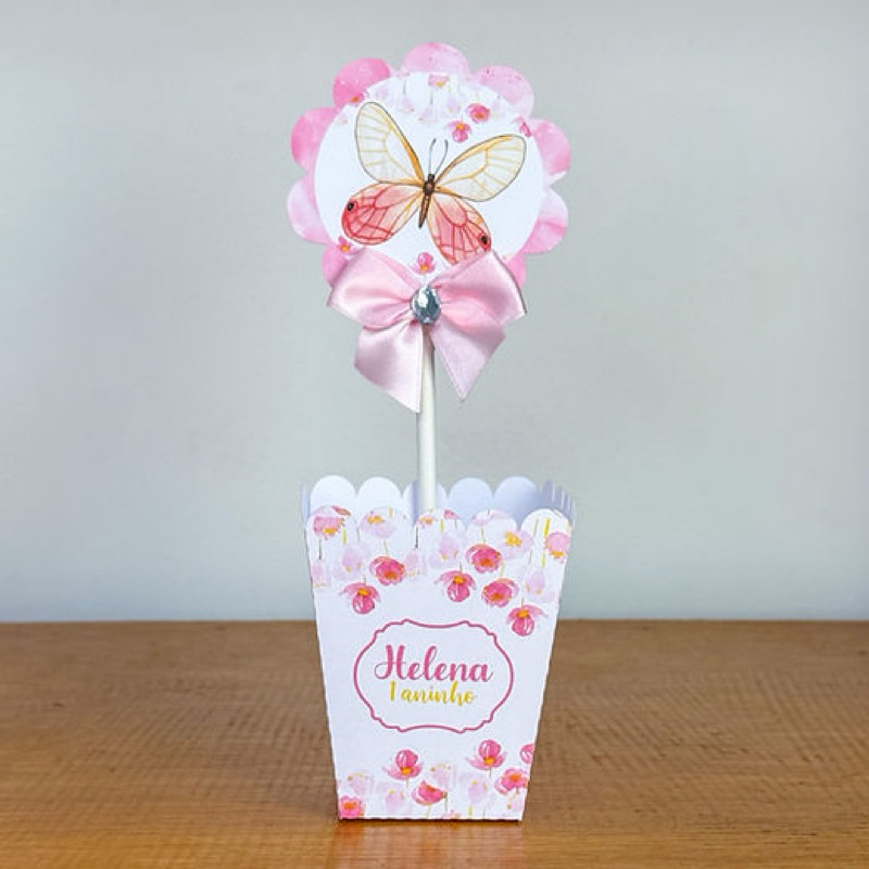 Envio Rápido Kit Centro De Mesa Personalizado Borboleta Jardim| Enfeite Cachepô | Decoração