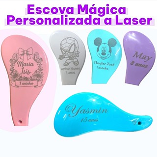 Kit 40 peças escovas Mágica  Personalizada  ( Gravação a Laser )Lembrança **LER DESCRIÇÃO** em Oferta na Shopee
