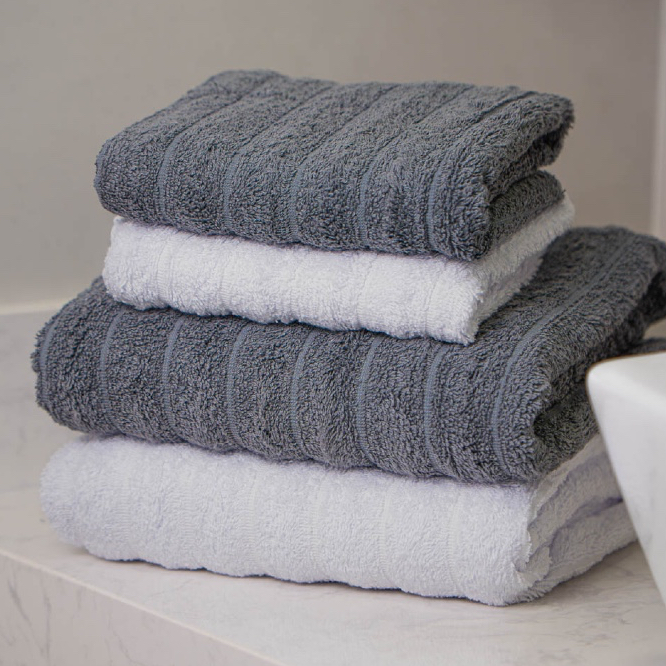 Kit 2 Banho 75x150cm + 2 Rosto Requinte – Fio Penteado 100% Algodão –Toalhas Wiegand Premi...