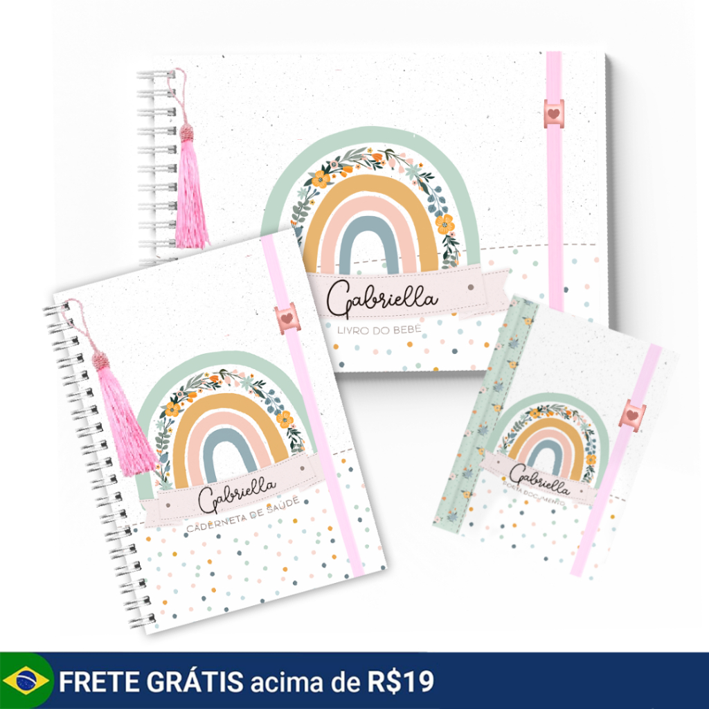 Kit Caderneta De Vacinação Personalizada Atualizada Menino e Menina Edição 2024