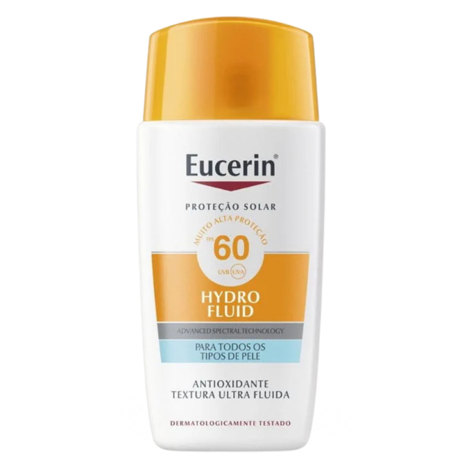 Eucerin Sun FPS 60 Sun Hydro Fluid Protetor Facial 50ml em Oferta na Shopee