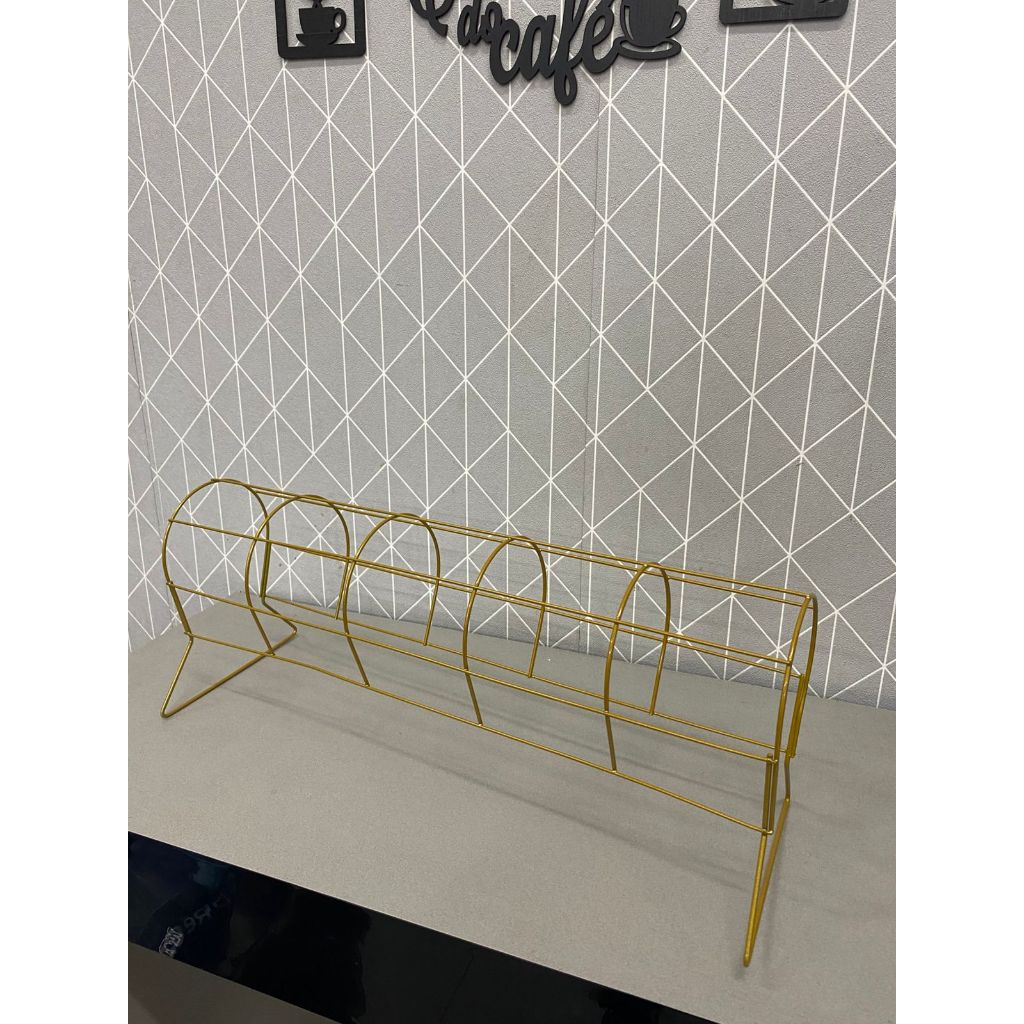 Expositor Aramado de Tiara para Balcão 50 cm Dourado