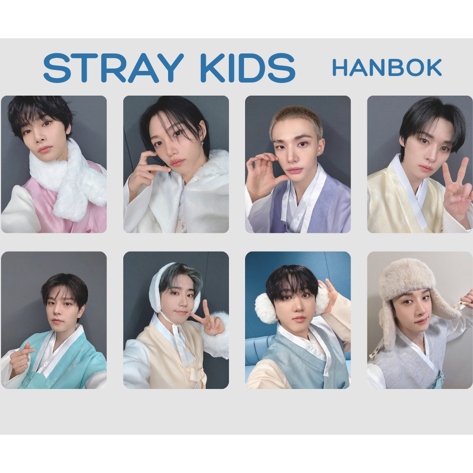 Photocards Stray Kids - Fanmade kpop - stay in our little house, force, hanbok