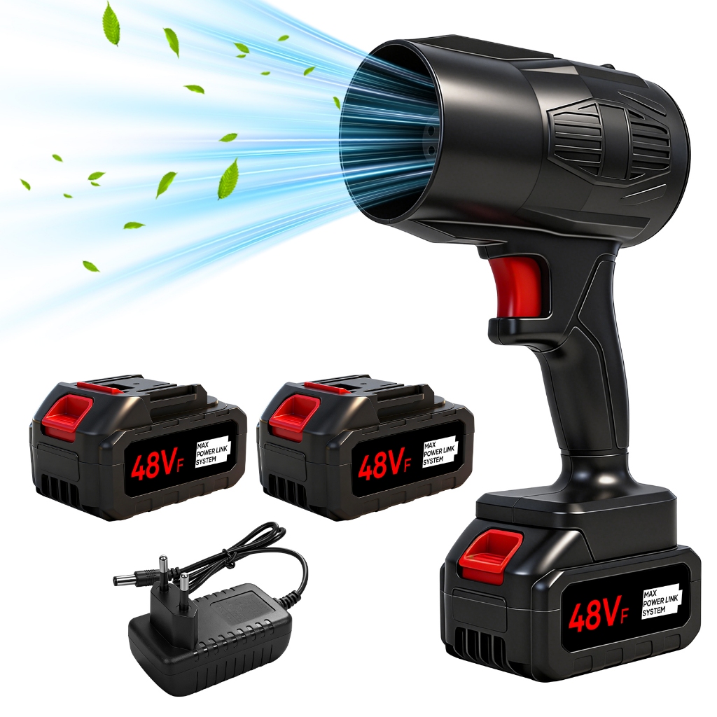 Soprador de Ar Turbo Portátil 48V Bivolt com 2 Baterias em Oferta na Shopee