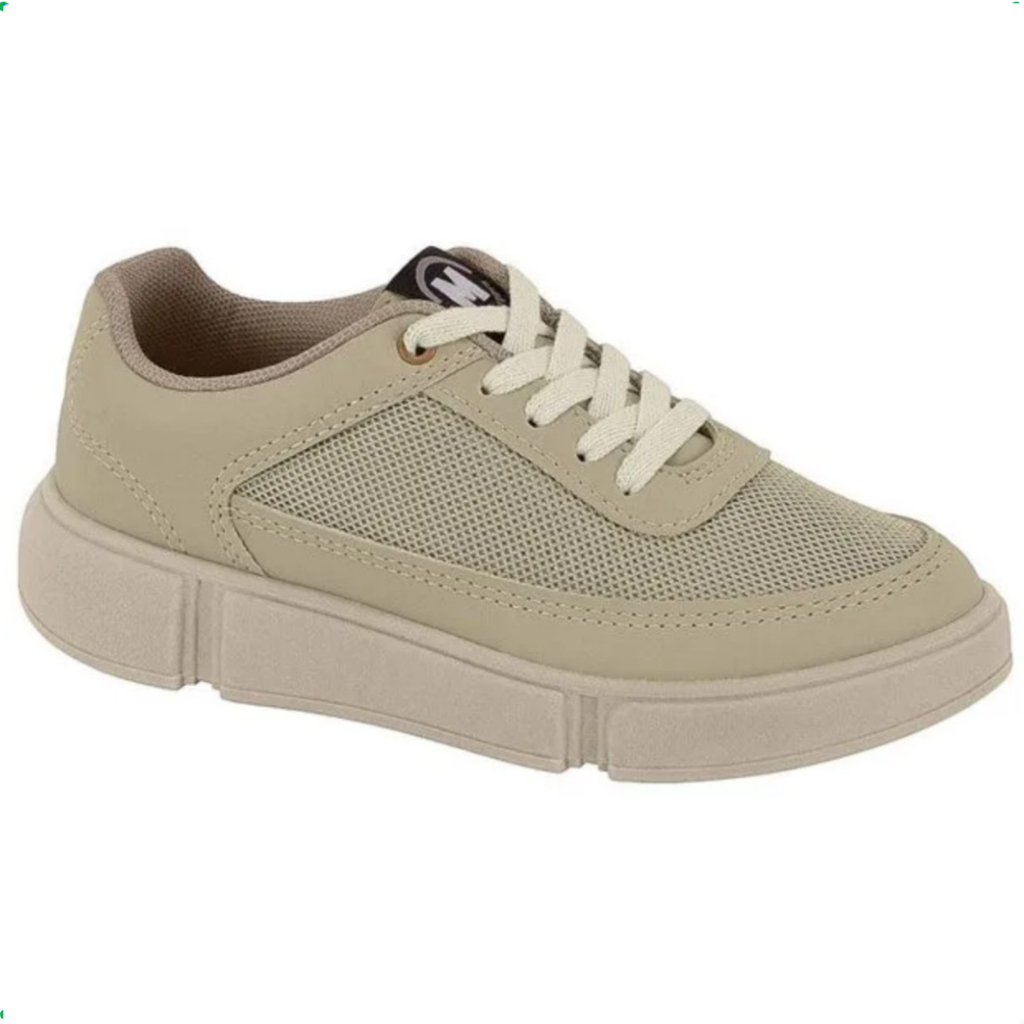 Tênis Masculino Infantil Molekinho com Cadarço Casual Dia a Dia Escolar Leve Solado Resistente