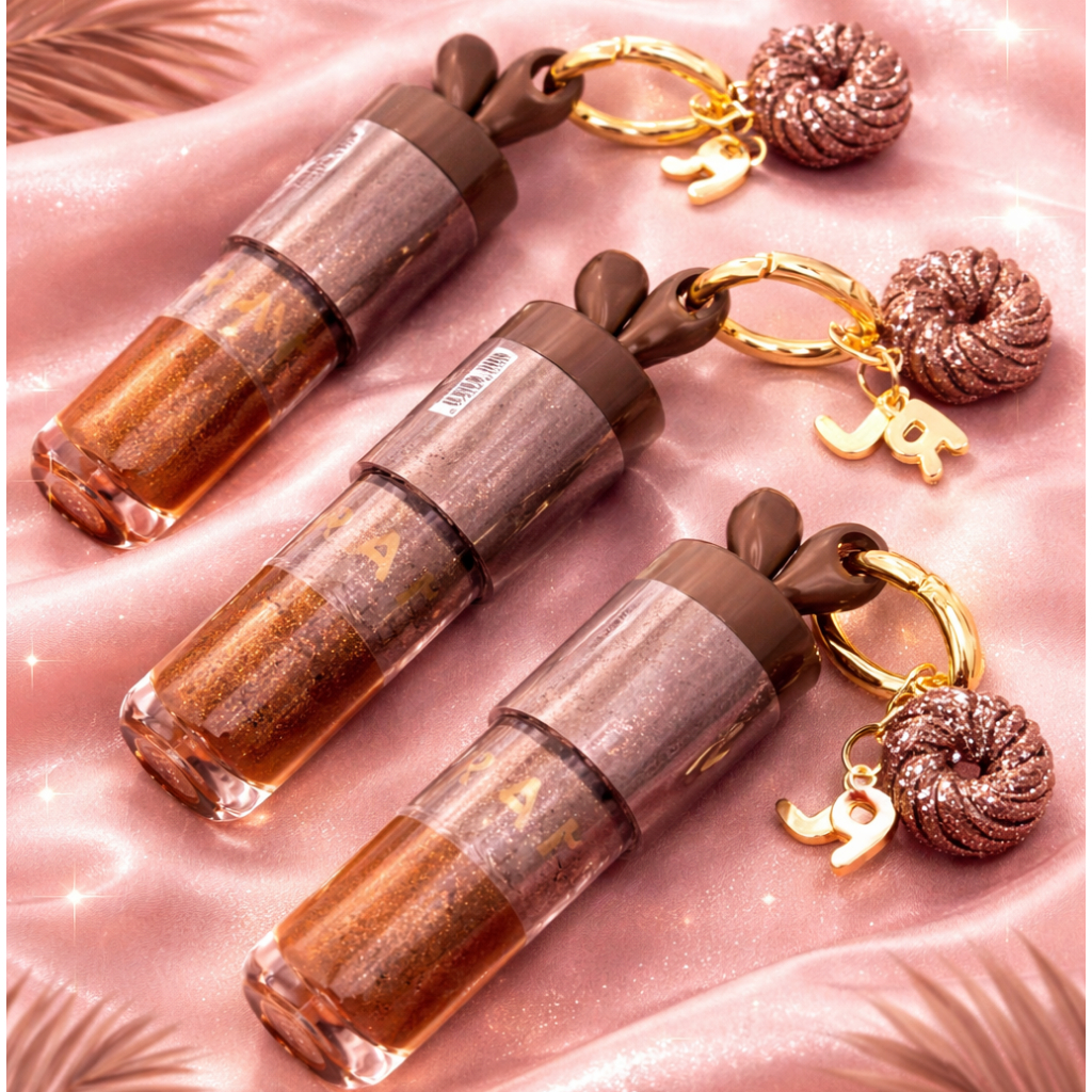 Gloss Labial Chaveiro Chocolate com Brilho  Hidratante + Super Fofo para Bolsa