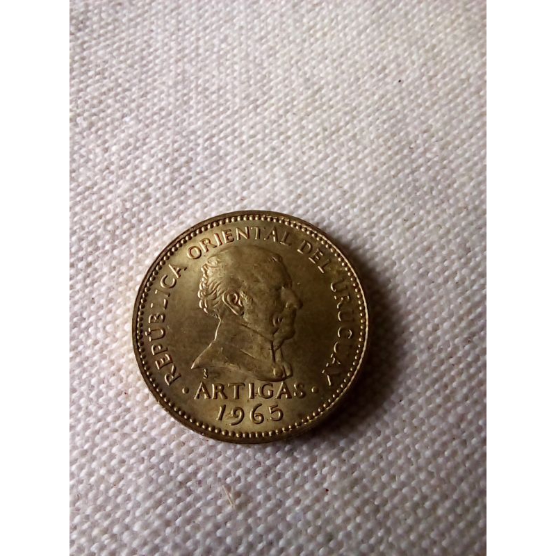 Bela Moeda Um Peso Uruguai 1965
