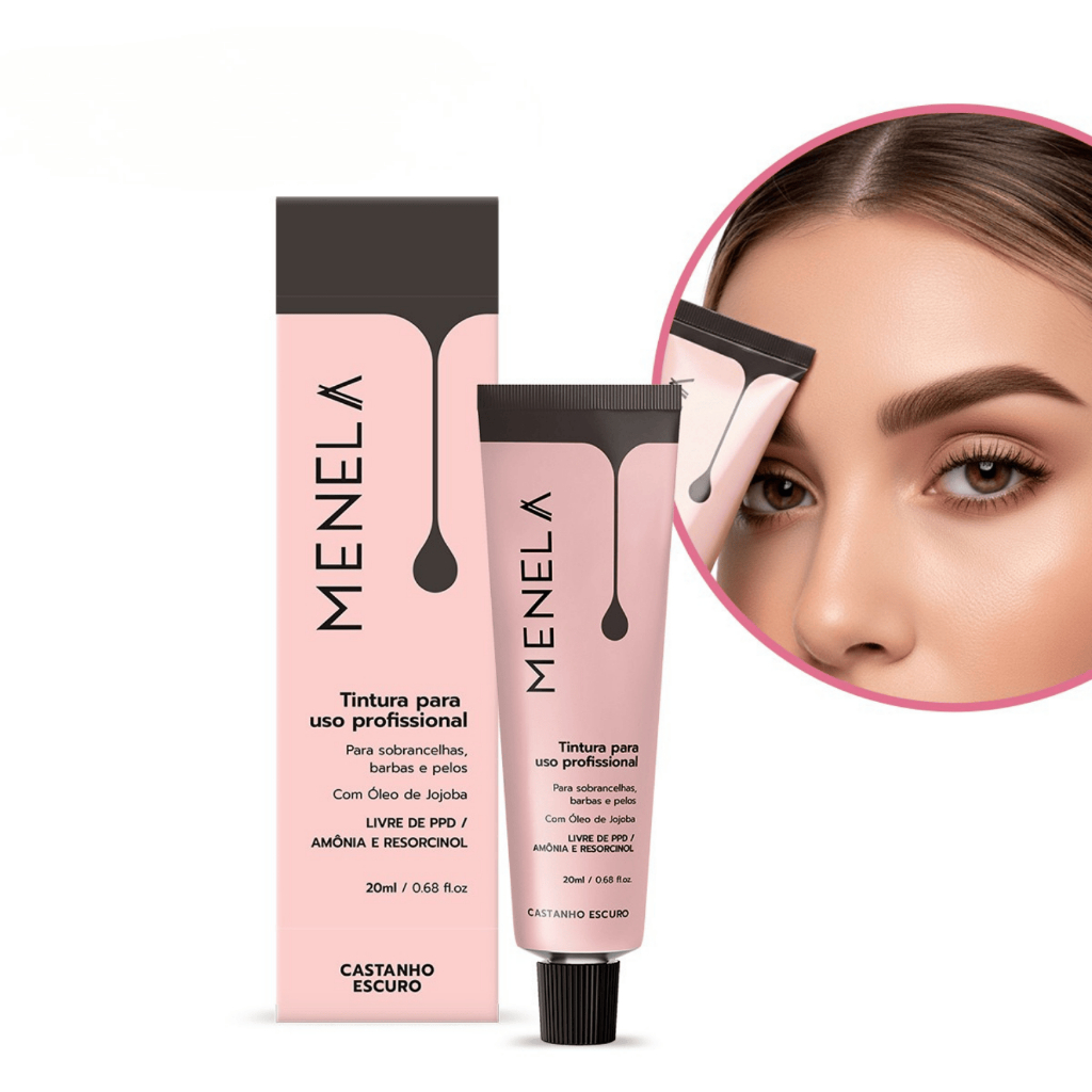 Tintura Menela Sobrancelhas E Cílios Coloração Profissional - Escolha Sua Cor