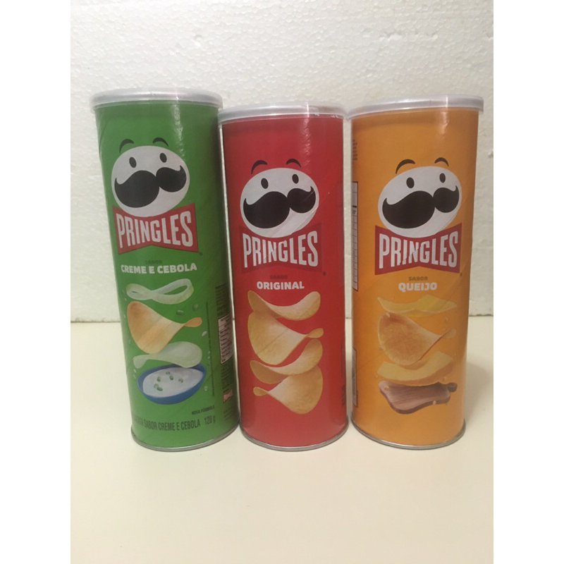 Ttes latas vazias batata Pringles coleção
