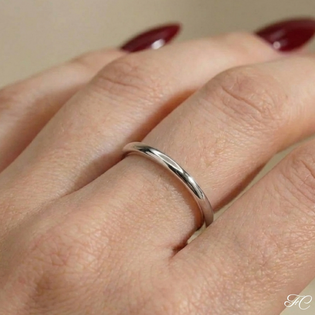 Anel Fino Aço Inoxidável unissex Aliança Minimalista