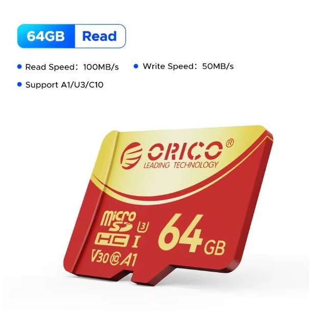 Cartão De Memória Orico 64gb Micro Sd Classe 10 - Lacrado - Envio Imediato