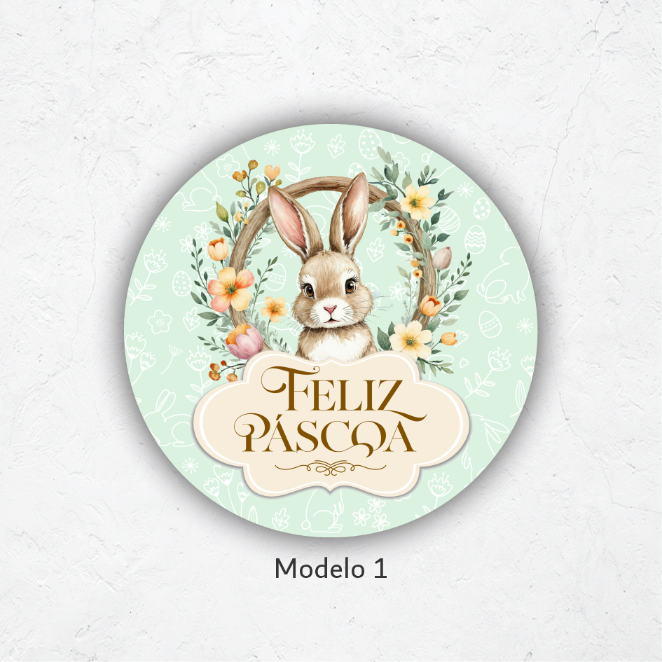 Adesivos Feliz Páscoa Chocolate Artesanal Redondo 3x3, 4x4 - 5x5cm - Resistente a água em Oferta na Shopee