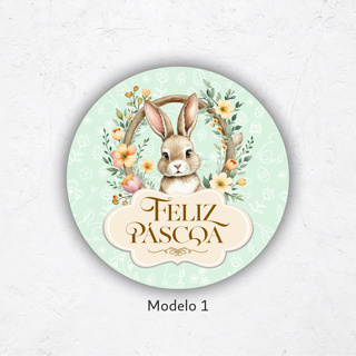 Adesivos Feliz Páscoa Chocolate Artesanal Redondo 3x3, 4x4 - 5x5cm - Resistente a água em Oferta na Shopee