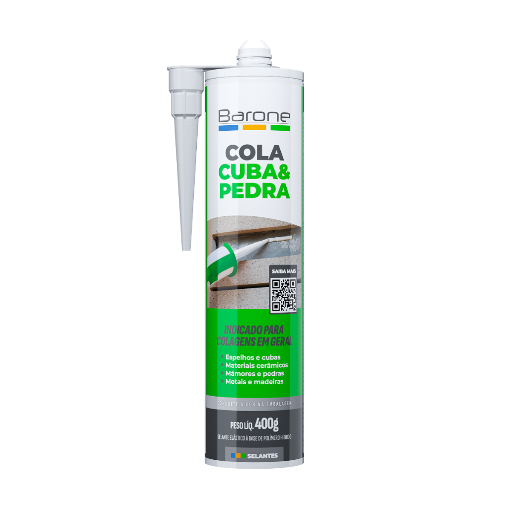 Pu 40 400g para Vedação Barone Cola Fixa Cuba Pedra Obra Adesivo Selante  Diversas Cores