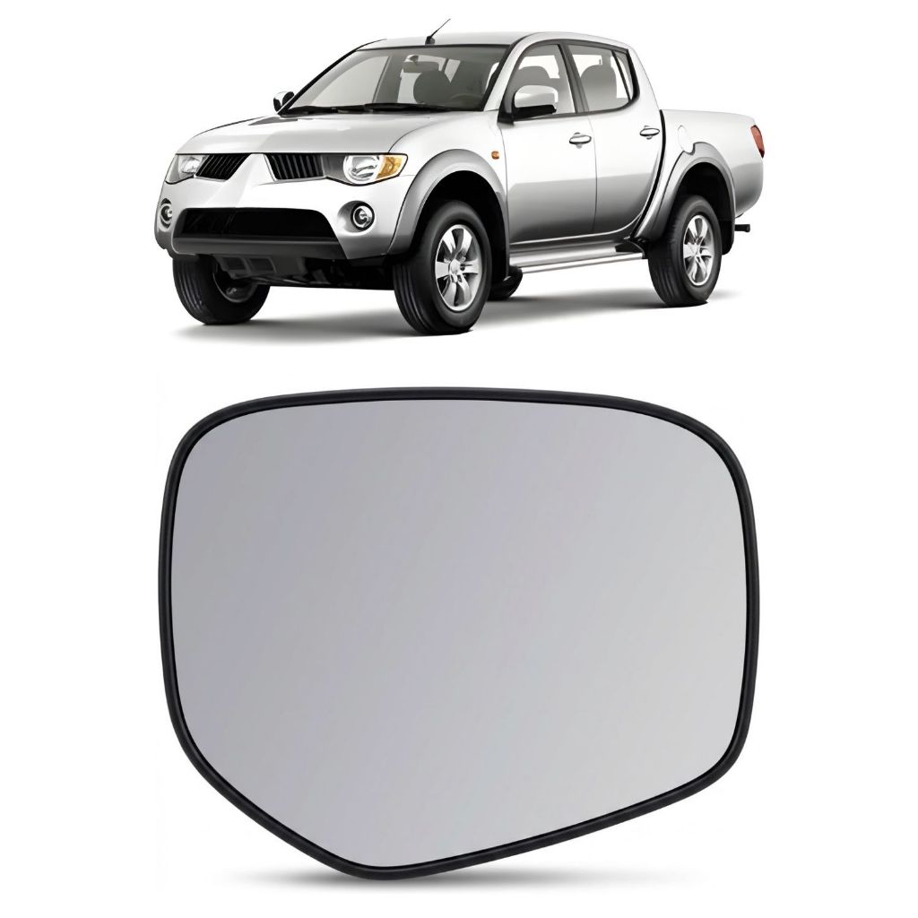 Lente Retrovisor Convexo Mitsubishi L200 Triton 2007 a 2012 Sem Base
