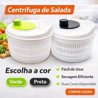 Centrífuga De Salada Legumes e Vegetais Secador Manual Grande 3 Litros Salad Spinner em Oferta na Shopee