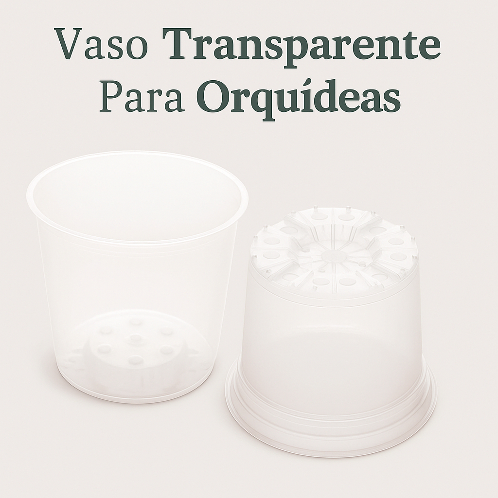 10 Vasos Para Orquídeas Com Cone Plástico Transparente Pote 12