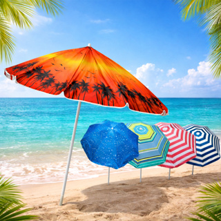 Guarda Sol 1,80 Metros Praia Grande Proteção UV Estampas Lindas Verão Piscina Praia 180cm em Oferta na Shopee