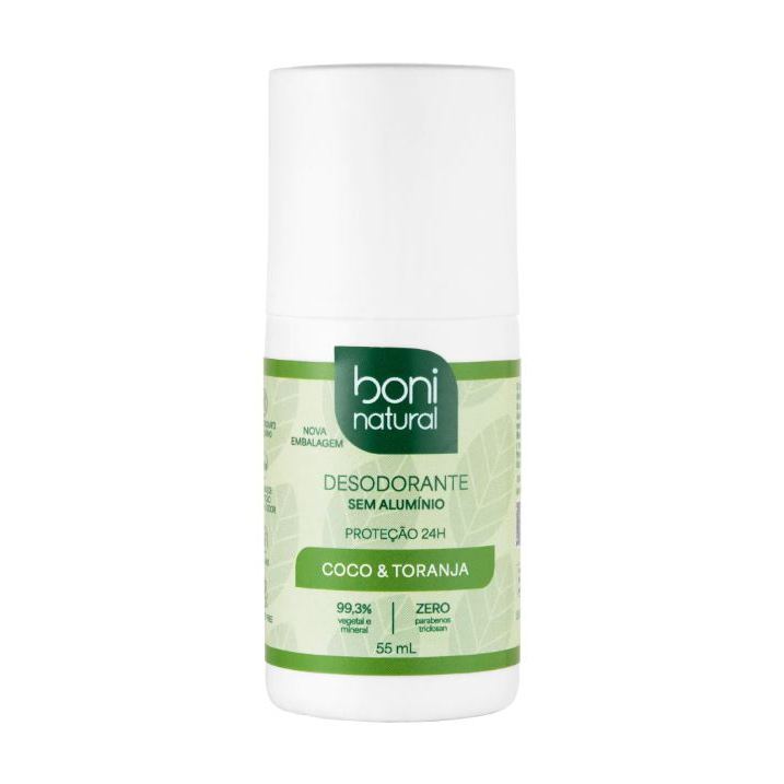 Desodorante Roll-On Coco e Toranja 55ML Boni Natural em Oferta na Shopee