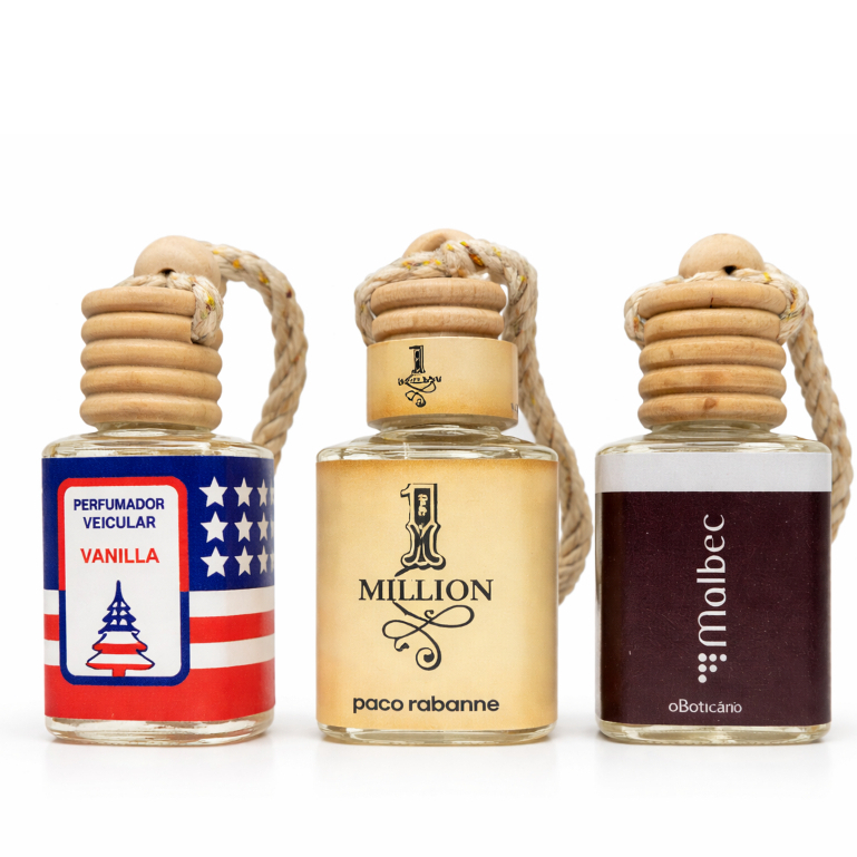 Kit 1/2/3 Aromas Masculinos Premium para Carro Vanila - Maubec - Milion em Oferta na Shopee