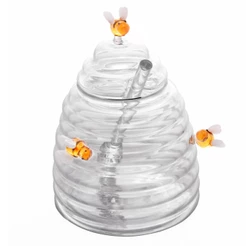 Açucareiro de Vidro com Colher e Tampa Lovely Bee 470ml - Lyor