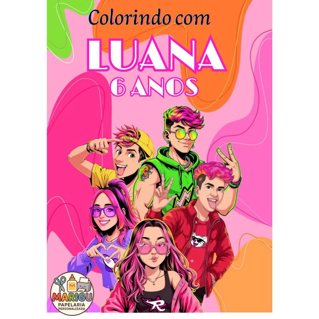 Mini Livro de colorir personalizado lembrancinha aniversario  dos rosa