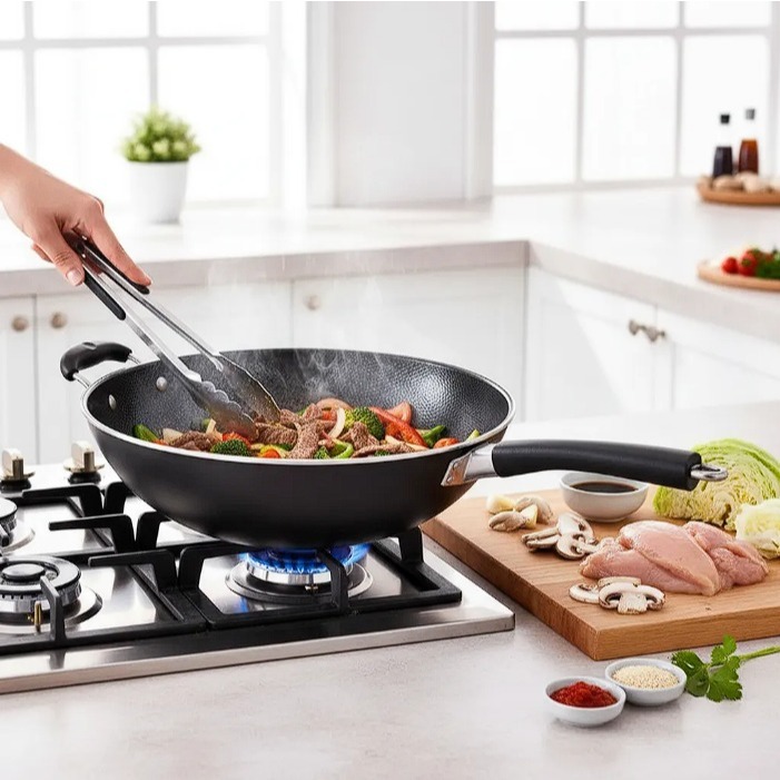 Imagem Frigideira Profissional Antiaderente Wok 34 cm Fratelli - Preta