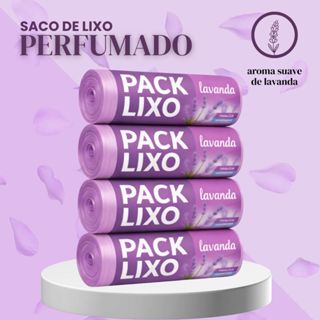 Kit 4 Sacos de Lixo Perfumados Lavanda | 160 Sacos | Pia e Banheiro | 34x38cm | Neutraliza Odores em Oferta na Shopee