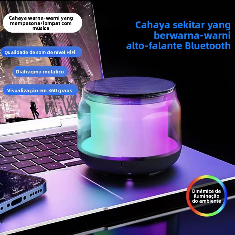 Alto-falante Bluetooth com Wi-Fi, Bluetooth 5.0, Áudio Hi-Fi, Som Surround e Múltiplos Modos de Áudio