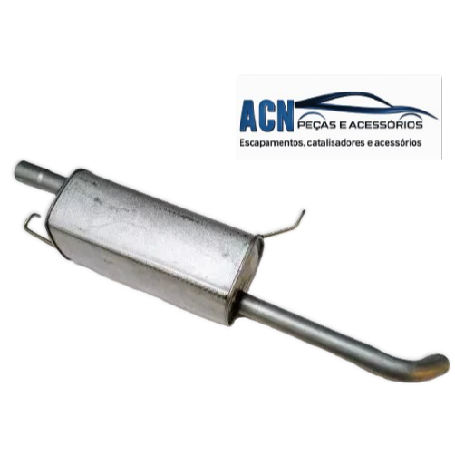KIT ESCAPAMENTO SILENCIOSO TRASEIRO FORD FIESTA 1.0/1.6 2002 A 2008 COM COXINS E ABRAÇADEIRA
