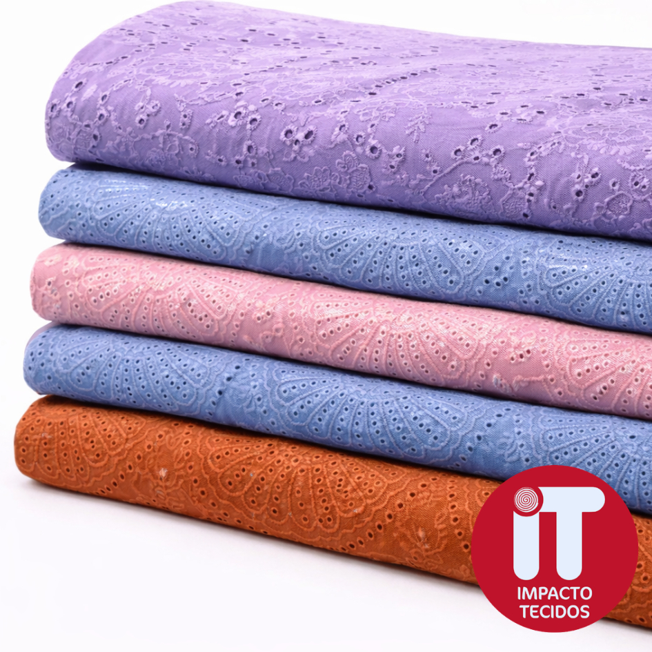 Tecido Malha Laise com elastano - Diversas Cores 1mt x 1,60mt Lese - Lezie- Floral