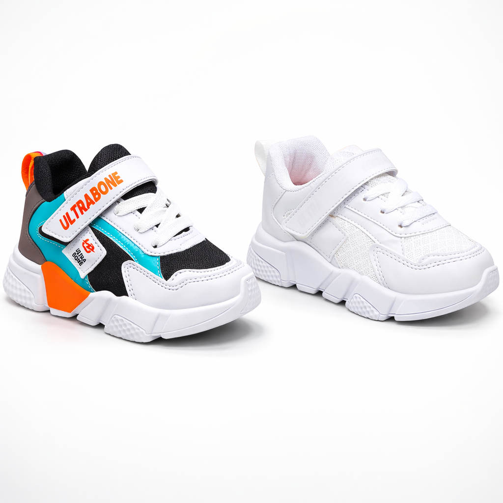 Kit 2 Tênis Infantil Casual Menino Menina Velcro Confortável Escolar Antiderrapante Leve 26 27 28 29 30 31 32 33