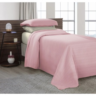 Kit Colcha Cobre Leito Roupa de Cama Solteiro Piquet Algodão 2 Peças Várias Cores em Oferta na Shopee