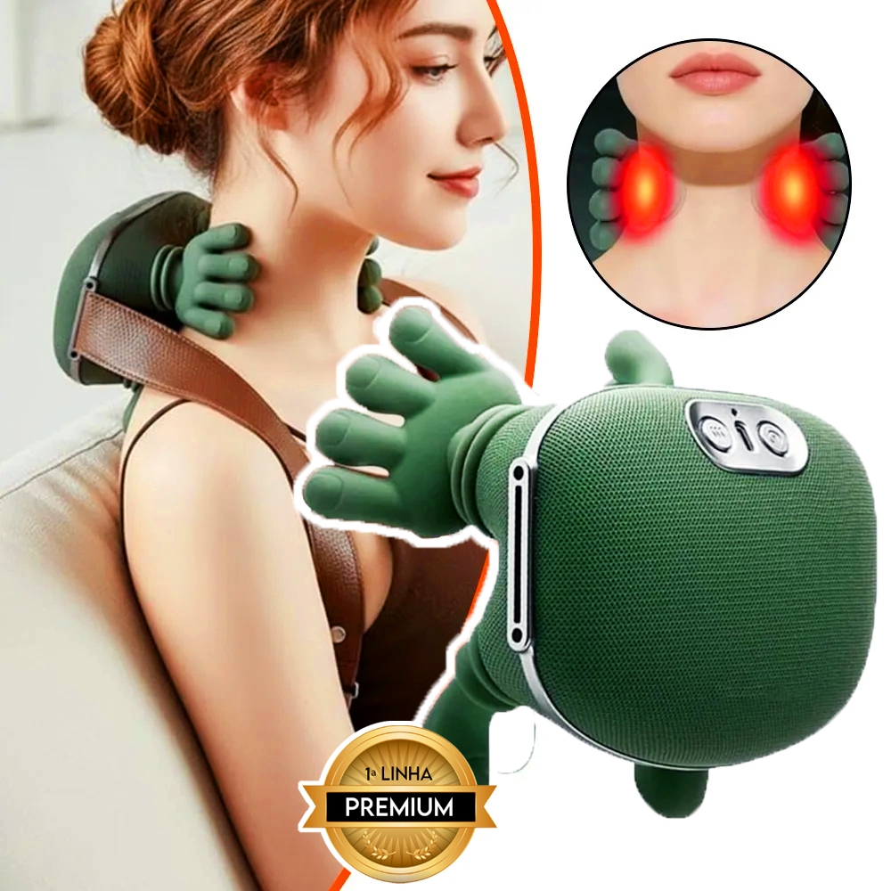Massageador Shiatsu Pescoço com Aquecimento Portátil