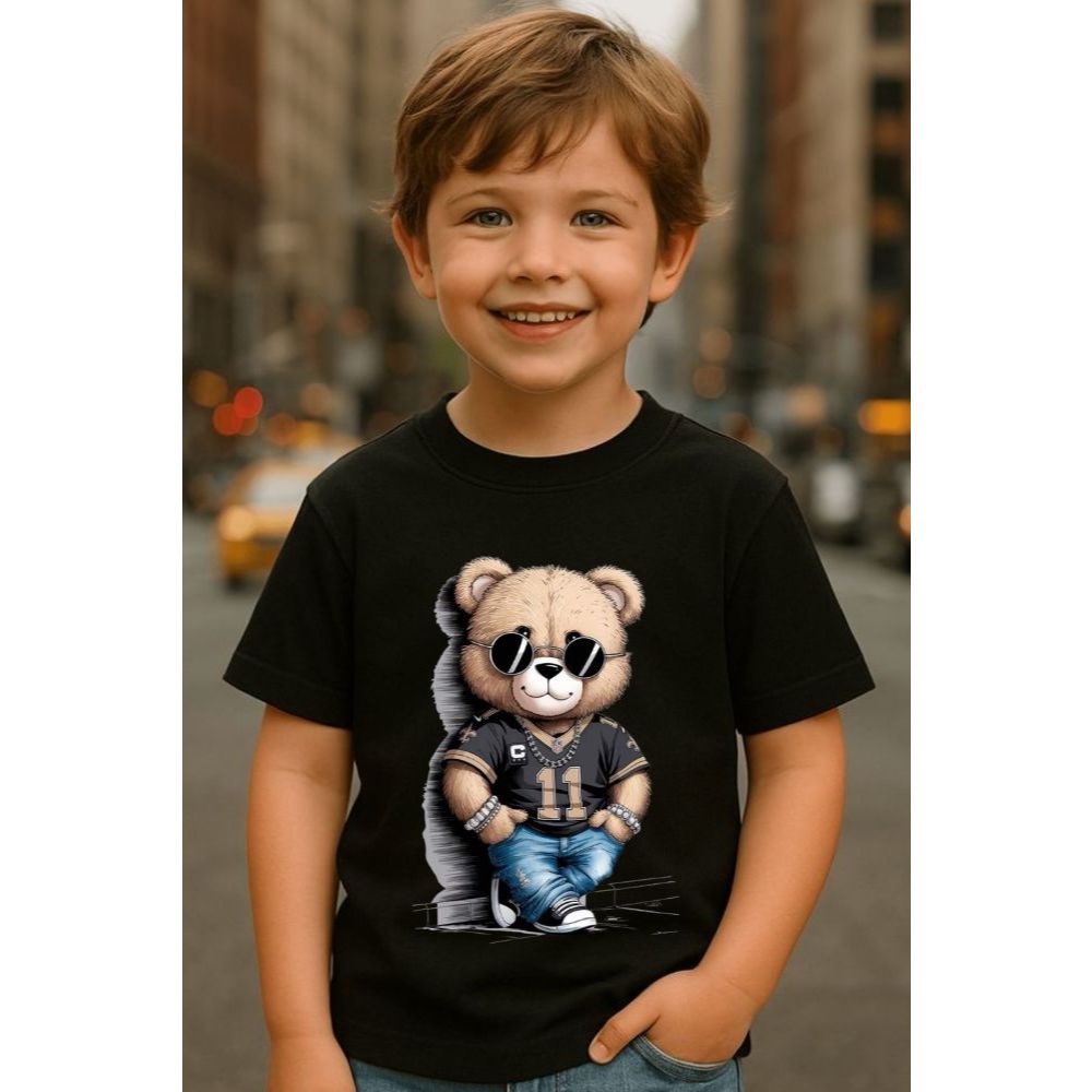 Camiseta Infantil Masculina Algodão Roupa Menino Estampada Moda Criança Confortável Casual Verão Dia a Dia Estilosa 2-14