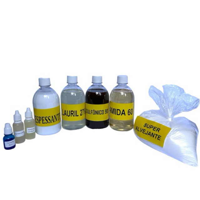 KIT PARA FABRICAÇÃO DE SABÃO LÍQUIDO- DOWNNY- CONFORT’S - HOMO- ARIEL - 50L