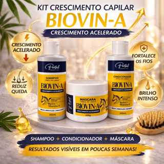 Kit Crescimento Capilar Biovin-A Força de Cavalo + 3x300 em Oferta na Shopee