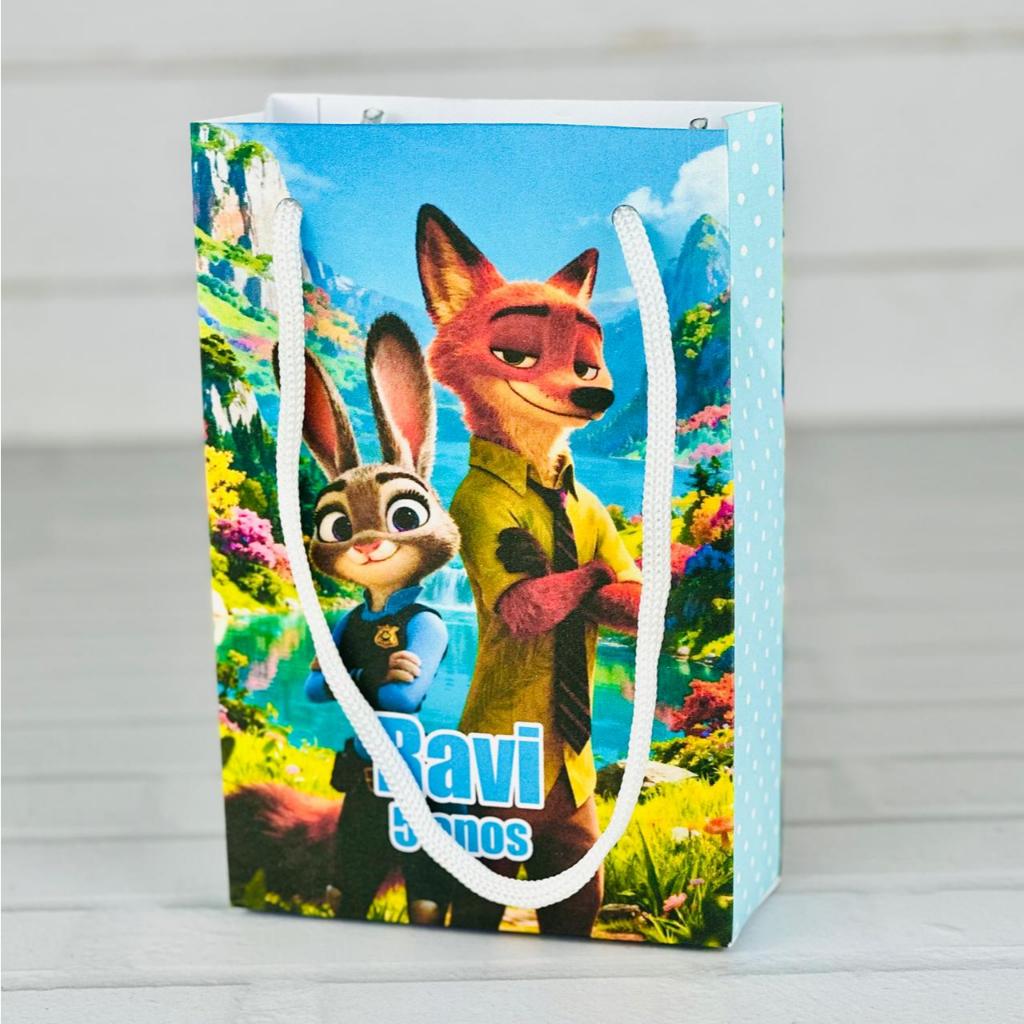 Sacolinha Personalizados Zootopia (PEGUE E MONTE) / Lembrancinha e Mimos para Festa de Aniversário