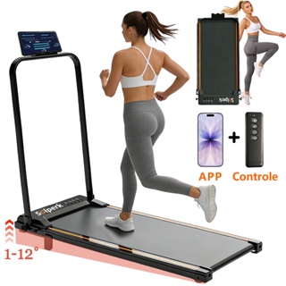 Esteira Ergométrica Elétrica 2.0HP Silenciosa Dobrável com Bluetooth 12km/h, Capacidade 120kg Uso Residencial (127V) em Oferta na Shopee