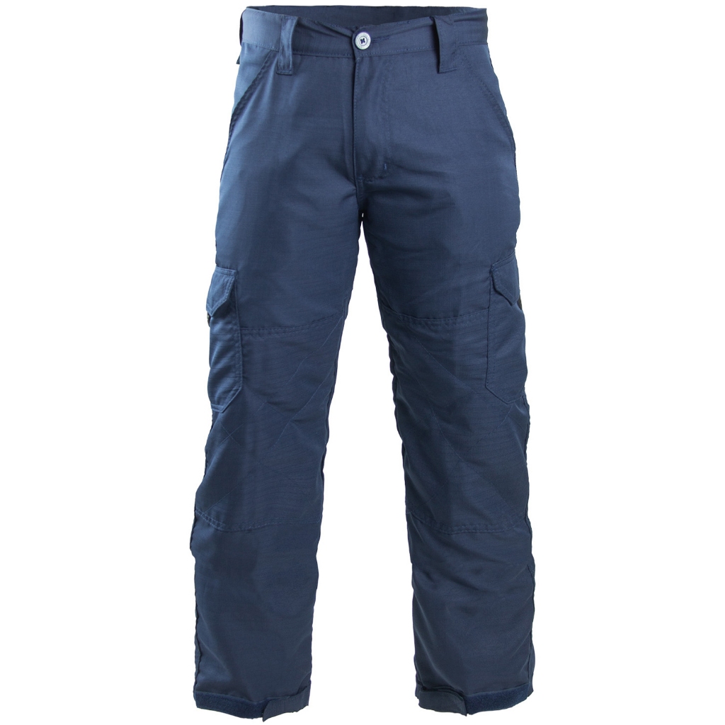 Calça Masculina Cargo Use Tático Poly Ripstop 6 Bolsos Trilha Secagem Rápida Azul Marinho
